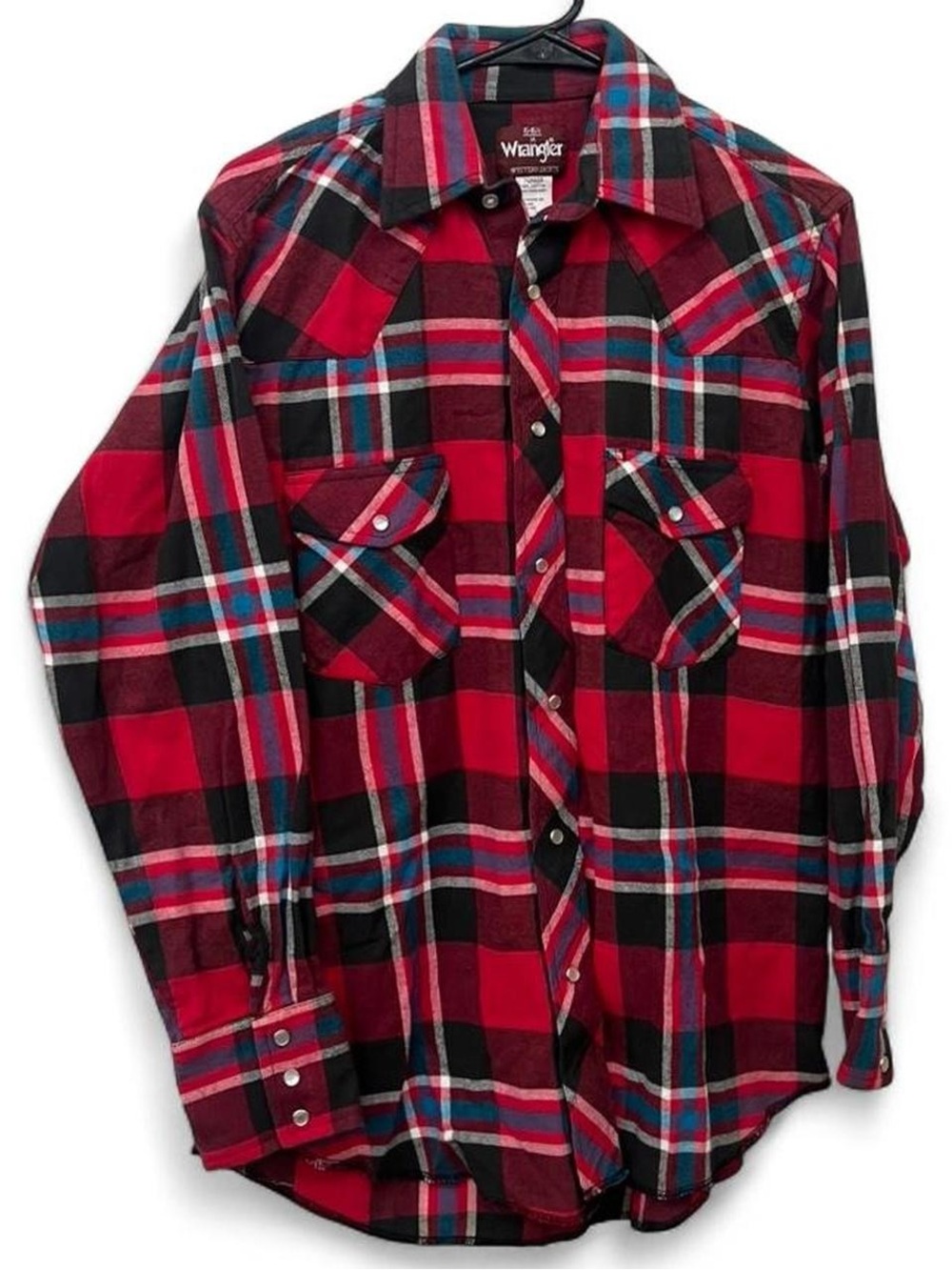 Vintage Wrangler Flannel Plaid Western shirt size Small